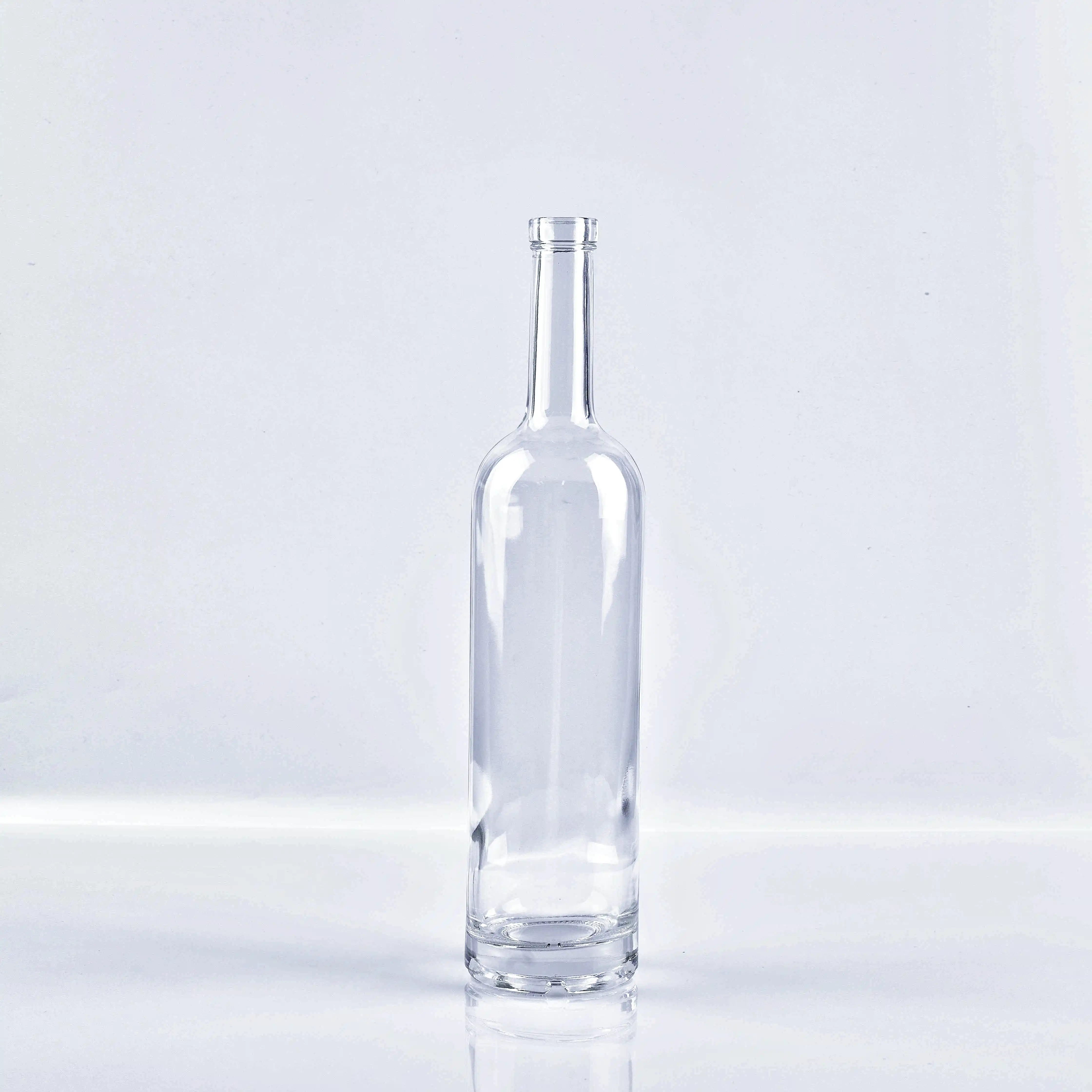 Bottiglia di Vetro Bordalesa 750ml per Vodka, Tequila, Gin e Mezcal